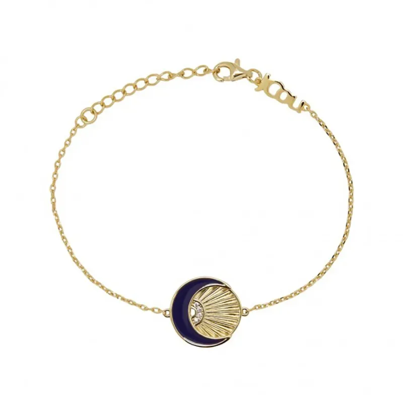 Επίχρυσο βραχιόλι JCou Sun & Moon 925 JW901G2-01 JW901G2-01 Ασήμι