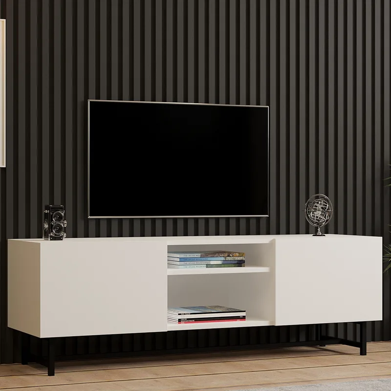 Βάση Τηλεόρασης Tugi - White 835Puq3034 (150x50x36,8)