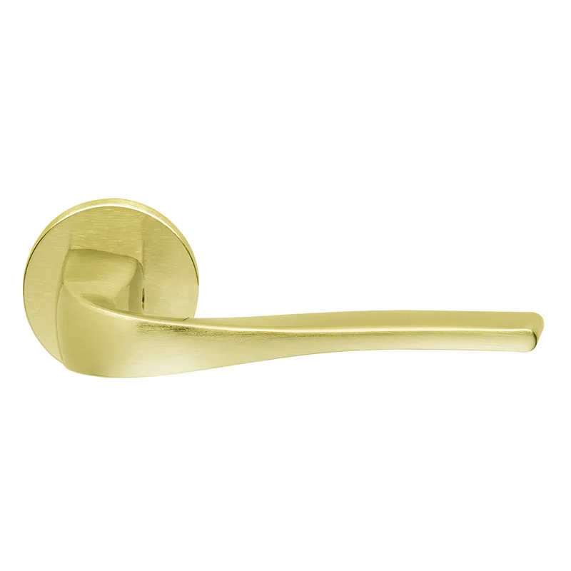 Πόμολα Πόρτας ILAVIO χειρολαβές με ροζέτα 2551 Brass Mat (Τεμάχιο (δεξί εξώπορτας))