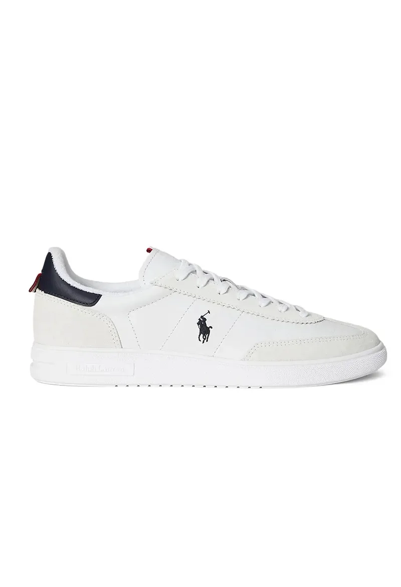 ΑΝΔΡΙΚΑ ΠΑΠΟΥΤΣΙΑ POLO RALPH LAUREN BEDFORD RIB SNEAKERS ΔΕΡΜΑ ΛΕΥΚΟ/ΜΠΛΕ