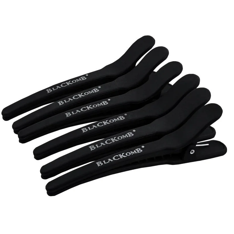 Poniks Blackomb Carbon 11cm hair clips, pack of 6