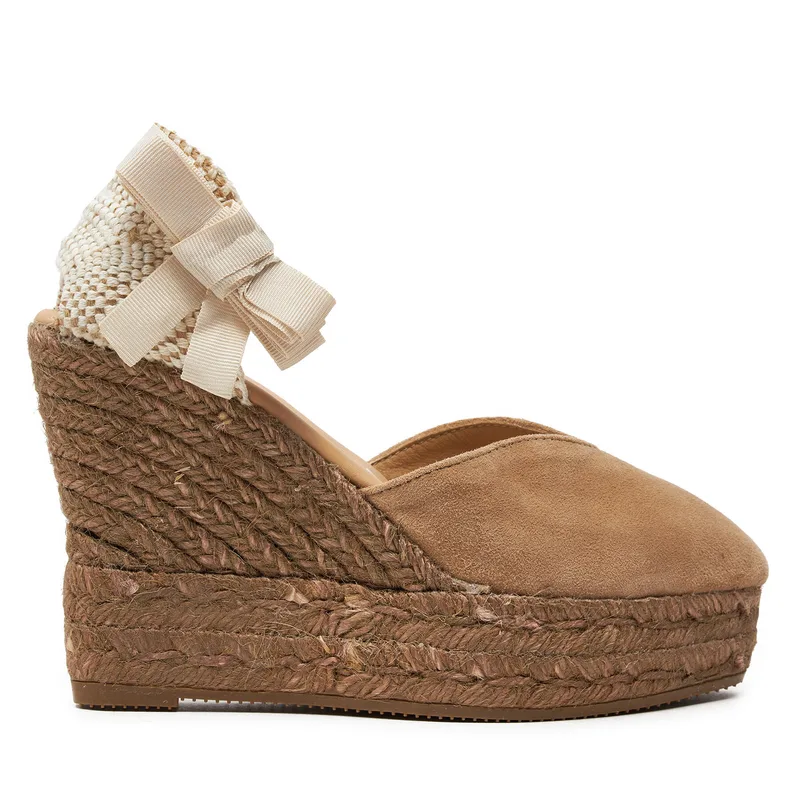 Εσπαντρίγιες Manebi Hamptons Heart-Shaped Wedge Espadrilles W 1.6 WH Μπεζ