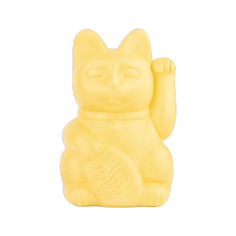 Lucky Cat Κουμπαράς - Ανοιχτό Κίτρινο