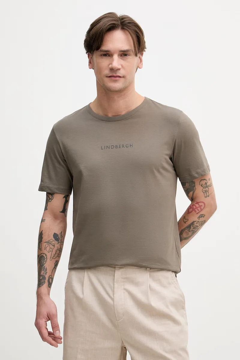 Lindbergh basic t-shirt ανδρικό βαμβακερό