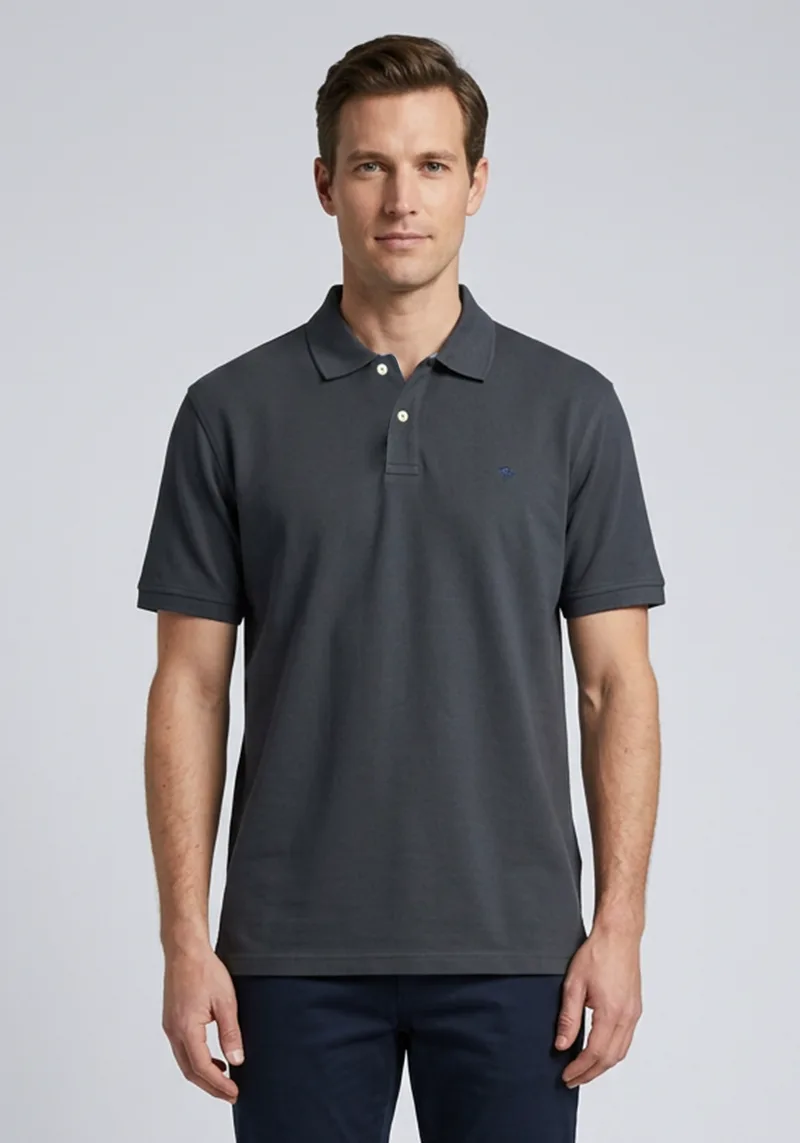 Fynch Hatton Polo Μπλούζα Supima Cotton - 9613 1700 914 Granite