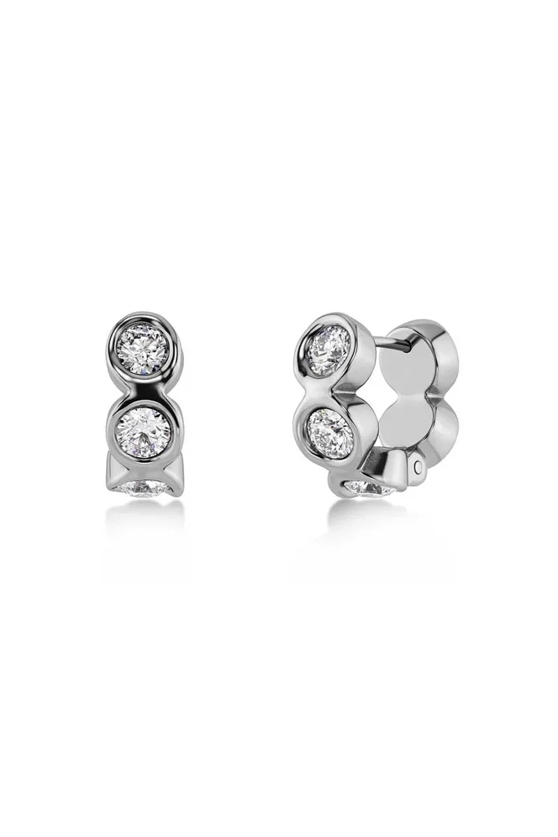 EDBLAD γυναικεία σκουλαρίκια "Ocean Gem Hoops Silver" - 130313