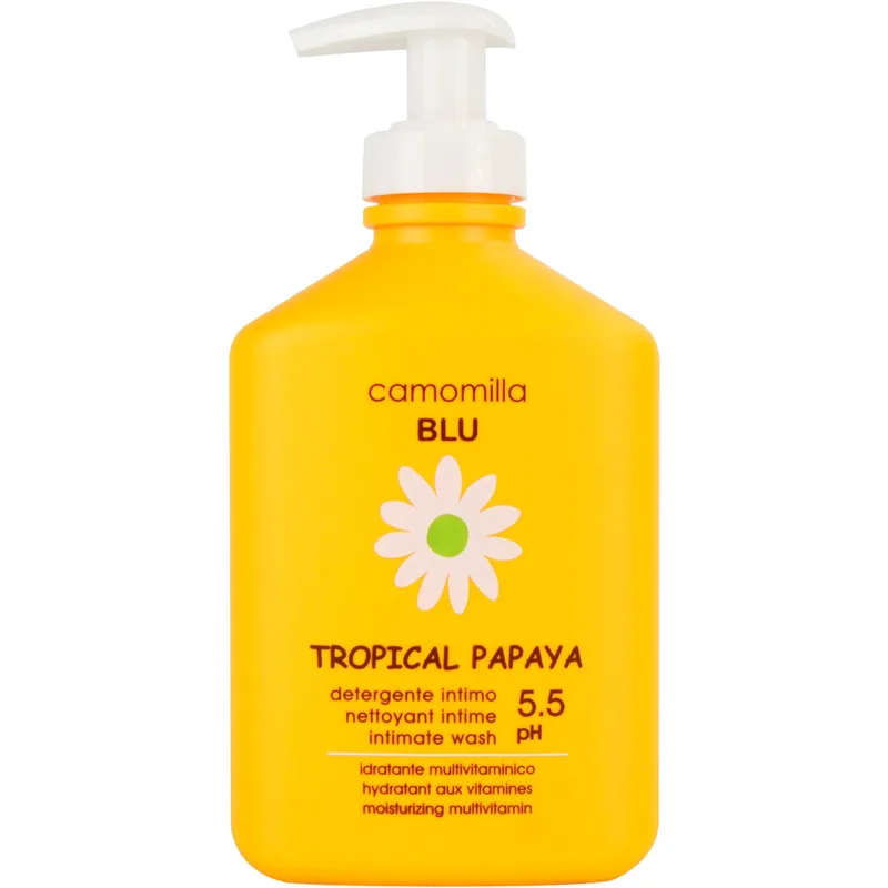 Camomilla Μπλε Tropical Papaya Intimate Wash Απάλη Λοσιόν Καθαρισμού Ευαίσθητης Περιοχής με Αίσθηση Φρεσκάδας με Αντλία 300ml