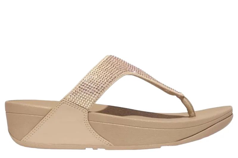Σανδάλια Fitflop Lulu Toe Post Με Στρας EC5-A94-LATTE BEIGE Γυναικείο