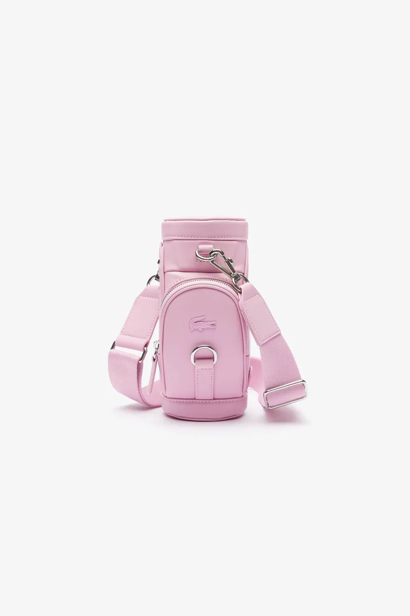 Lacoste unisex τσάντα crossbody μονόχρωμη με ανάγλυφη λεπτομέρεια - NF4616MD Ροζ