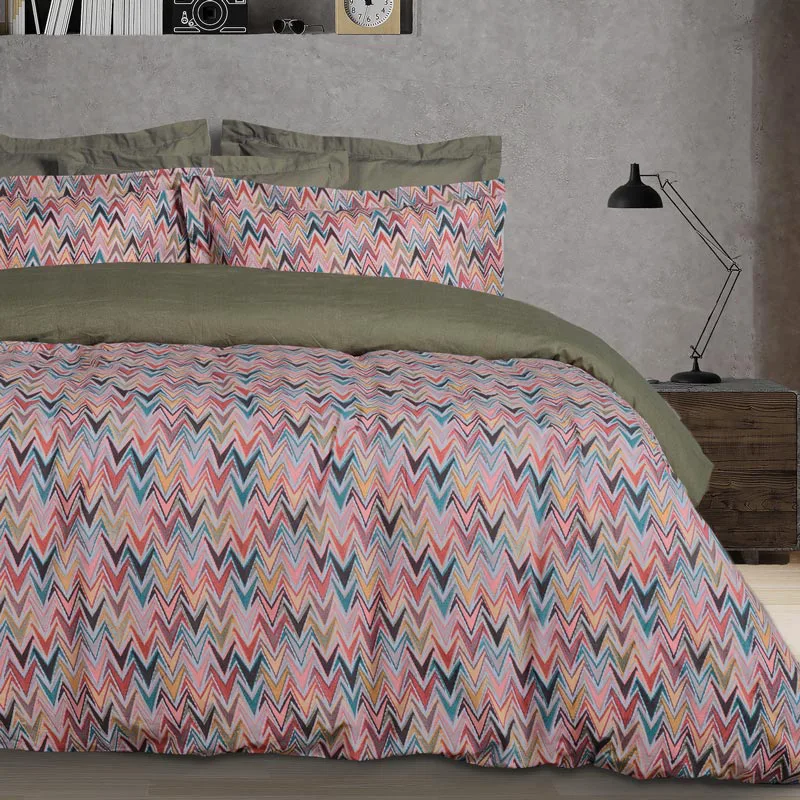 Σεντόνια Ημίδιπλα Με Λάστιχο Σετ Das Home Casual 5425 Olive 120x200+35, 170x260