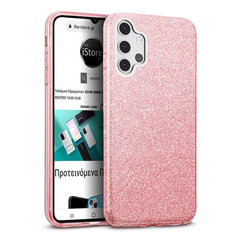 Hybrid Strass Ροζ Case Samsung Galaxy A32 4G
