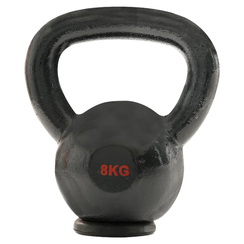 Kettlebell Cast Iron Rubber Base 8kg Μαύρο