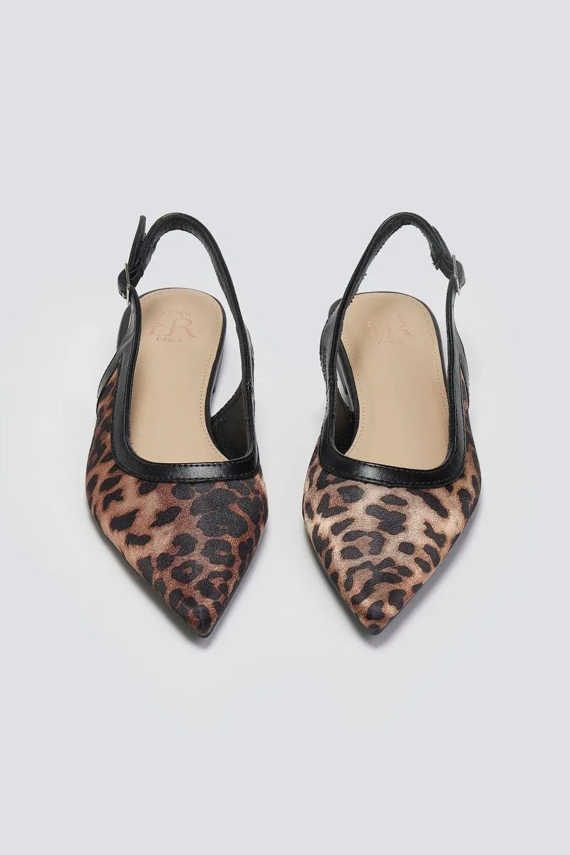 ERYNN Σατέν μυτερές μπαλαρίνες - GG-99 (σατέν leopard) - Leopard