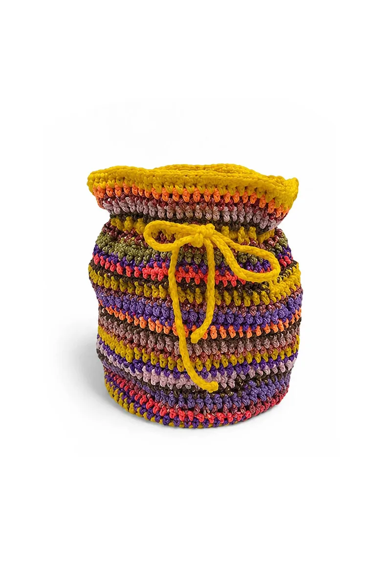 Nadia Dafri γυναικεία τσάντα πλεκτή "Bohca Pouch" - BOHCA/BAG/STANDARD/SS26 Κίτρινο