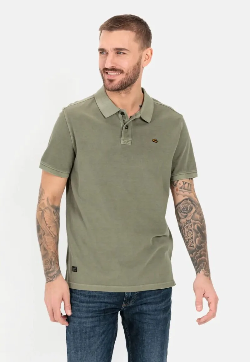 Camel Active Ανδρικό Κοντομάνικο Polo T-Shirt 409965 Χακί