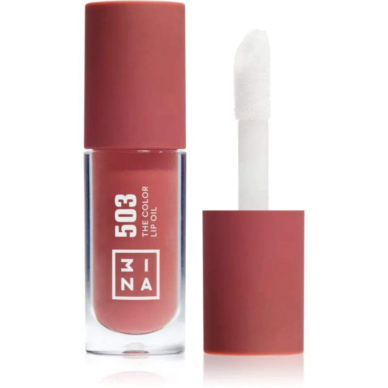 3INA The Color Lip Oil ενυδατικό λάδι για τα χείλη απόχρωση 503 - Medium nude pink, sheer 4 ml