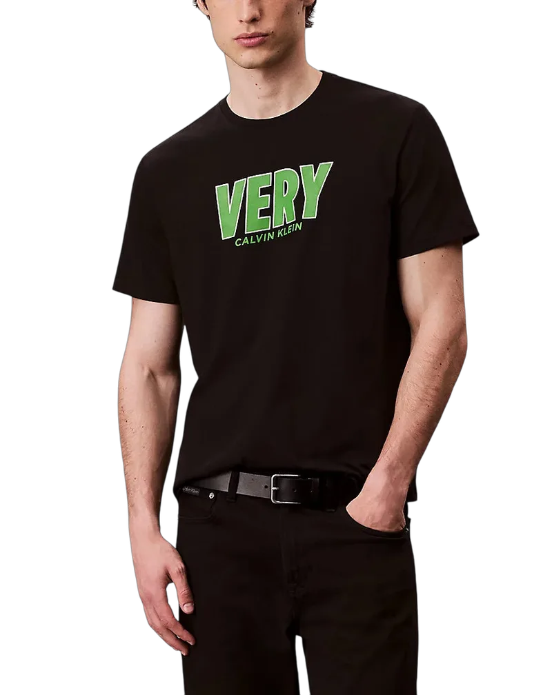 Ανδρικό T-shirt Μαύρο Calvin Klein LV04RD800G-UB1