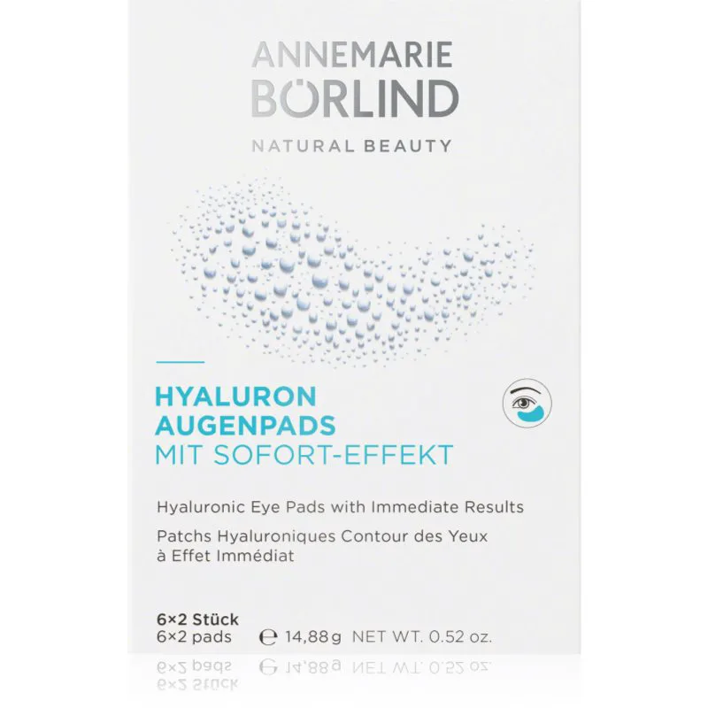 ANNEMARIE BÖRLIND EYES & LIPS Eye Pads ενυδατικές κομπρέσες για τα μάτια με υαλουρονικό 6x2 τμχ
