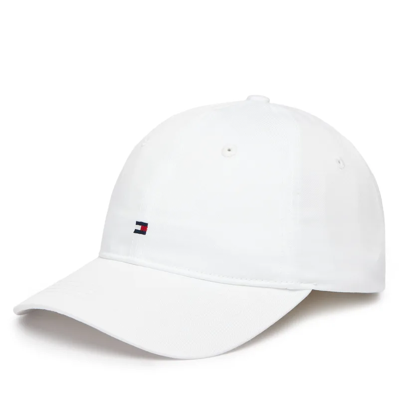 Καπέλο Jockey Tommy Hilfiger Th Flag Soft 6 Panel Cap AW0AW17781 Λευκό