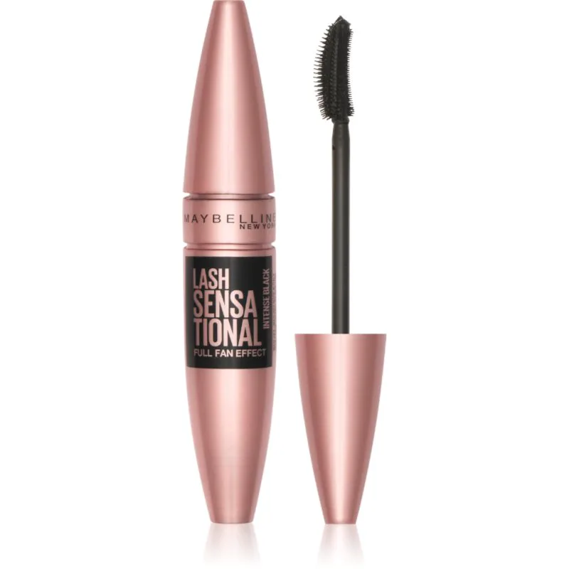 MAYBELLINE NEW YORK Lash Sensational μάσκαρα για επιμήκυνση και γεμάτες βλεφαρίδες απόχρωση Intense Black 9.5 ml