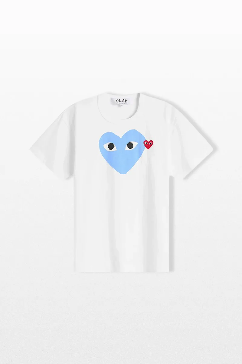 COMME DES GARÇONS PLAY Ανδρικό Λευκό Heart Logo T-Shirt
