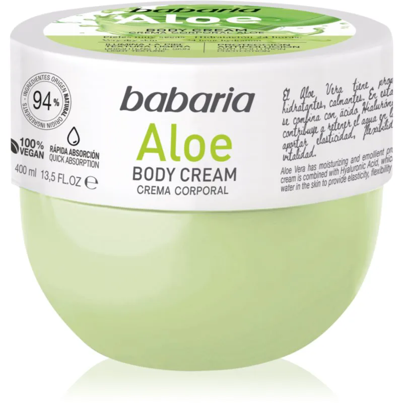 Babaria Aloe Vera ενυδατική κρέμα σώματος για ευαίσθητο δέρμα 400 ml