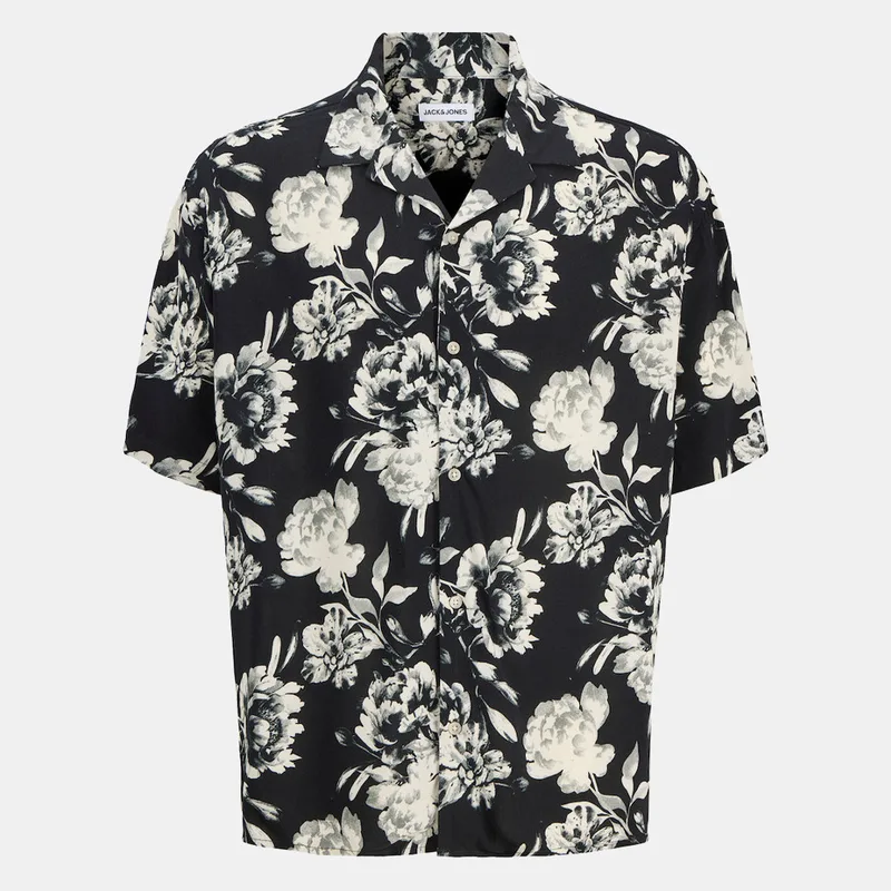 Jack & Jones Jjjeff Monochrome Aop Resort Shirt Ss (9000256036_1469)