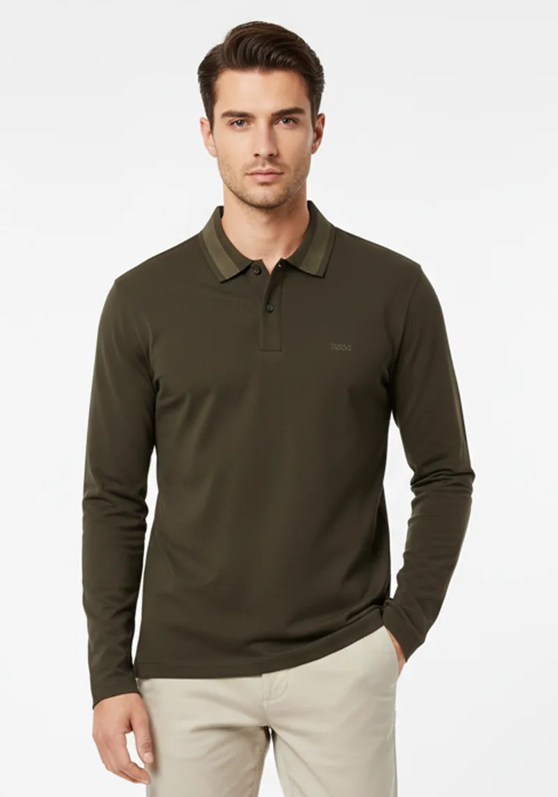 BOSS Polo Μπλούζα της σειράς H Pleins 200 - 50549257 342 Open Green