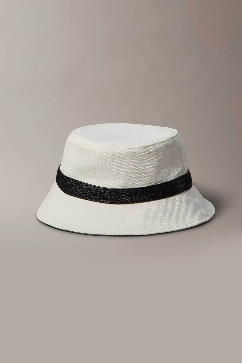 Calvin Klein Jeans γυναικείο καπέλο bucket με monogram - LV04F5070G Λευκό