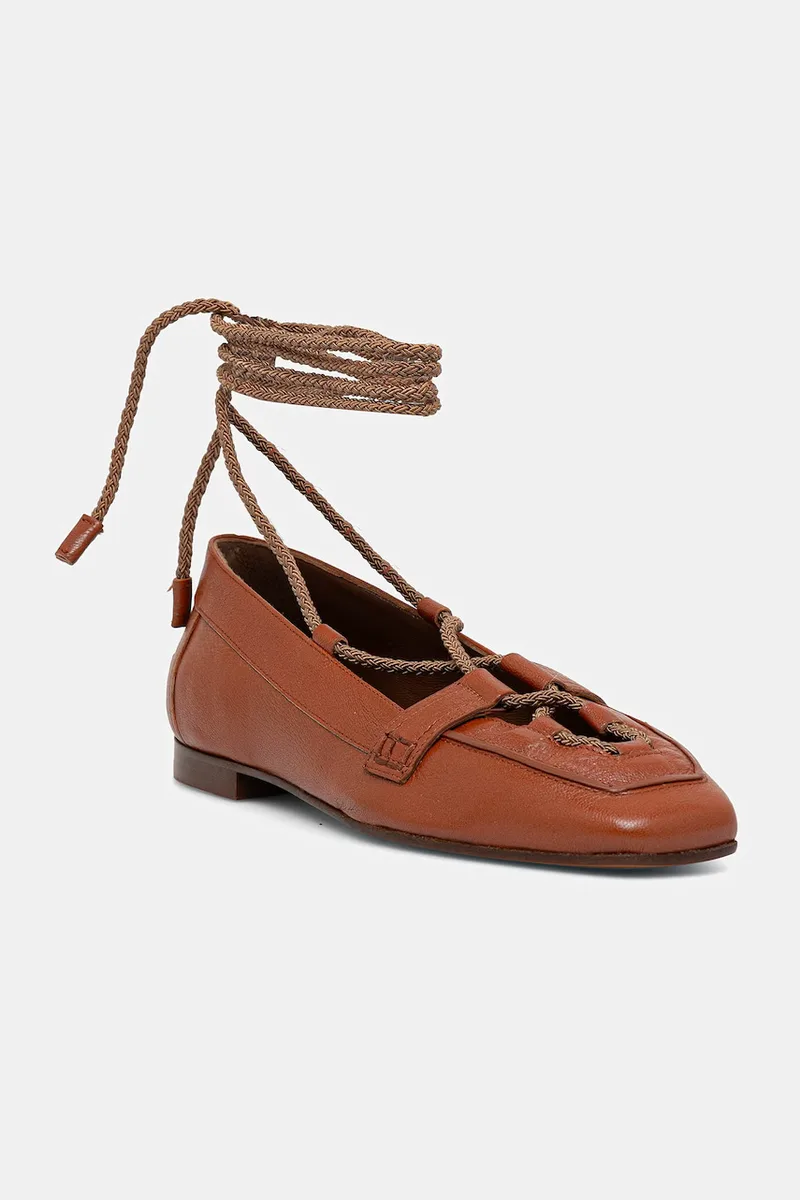 Pollini μπαλαρίνες δερμάτινες