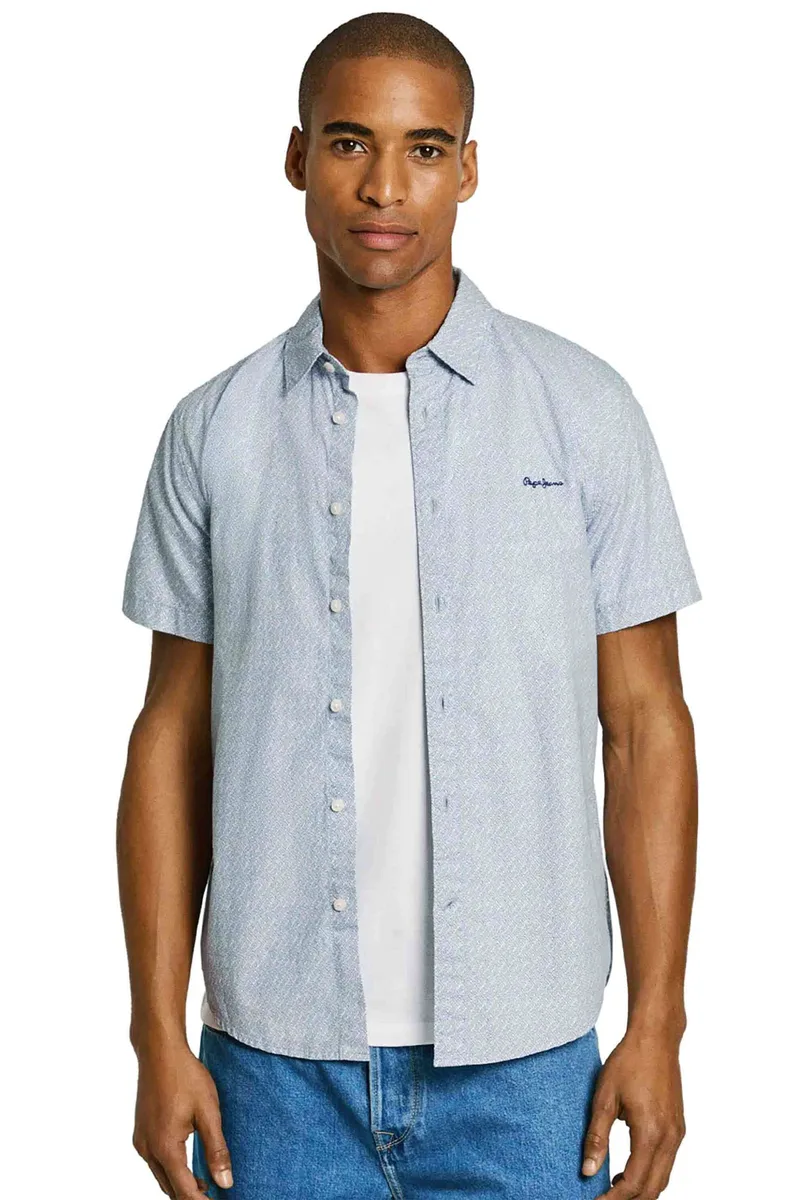 Pepe Jeans ανδρικό πουκάμισο με all-over print Regular Fit - PM308825 Μπλε