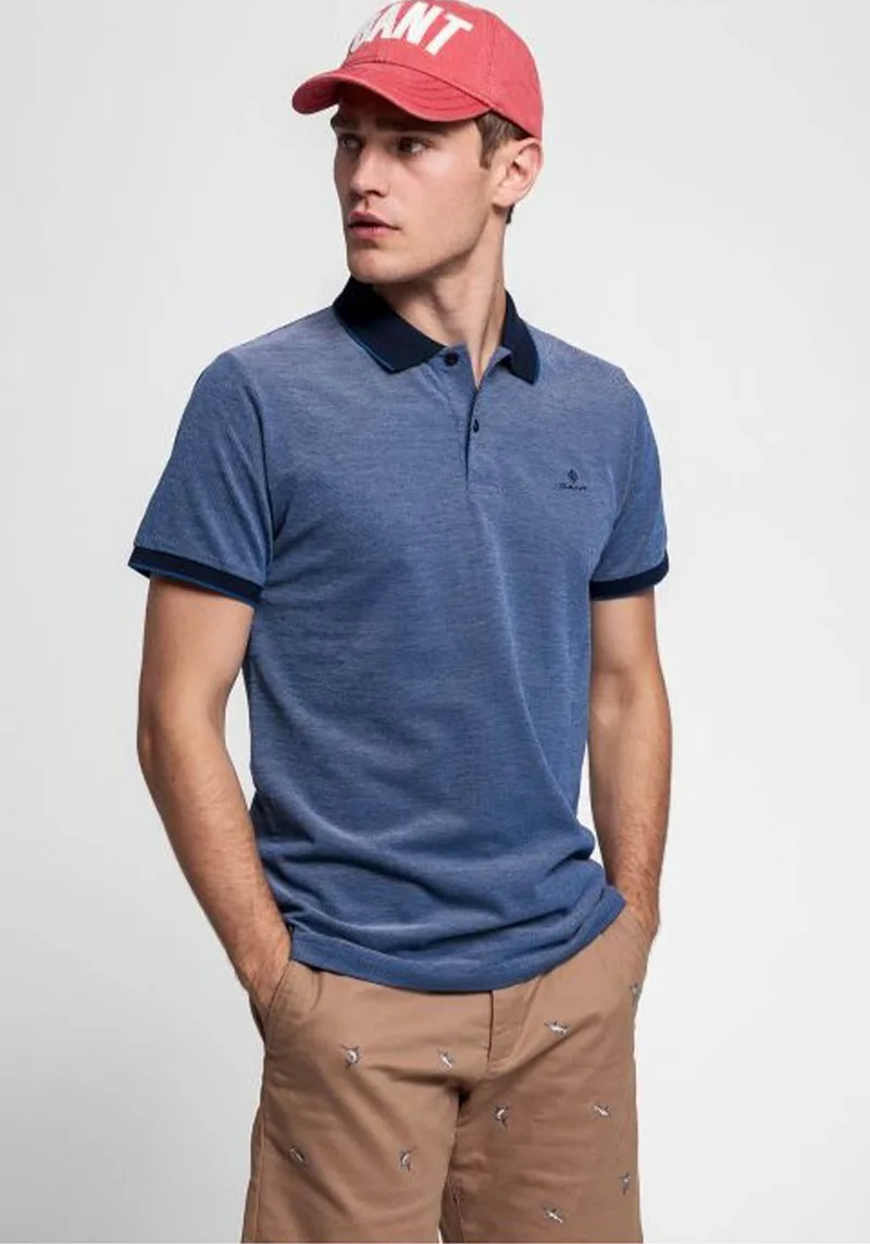 GANT Piqué Polo Μπλούζα της σειράς Oxford Pique - 2012012 423 Persian Blue