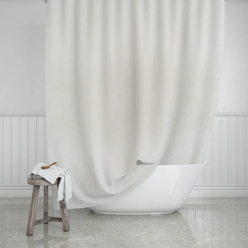 Κουρτίνα Μπάνιου Αδιάβροχη Polyester Etherea Pearl 180x200εκ. Estia 02-28114 (Ύφασμα: Polyester, Χρώμα: Pearl) - estia - 02-28114