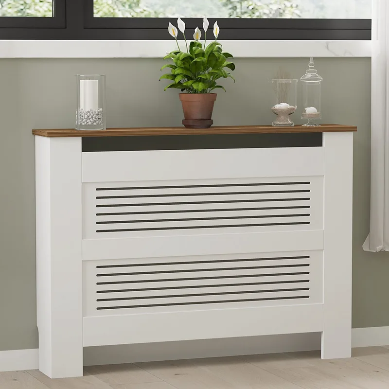 Κάλυμμα Καλοριφέρ Termora - Walnut, White 835Puq4704 (112x82x30 cm)