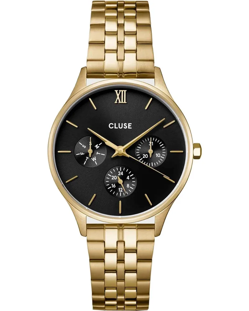 CLUSE Minuit - CW10707, Χρυσό case with Stainless Steel Bracelet