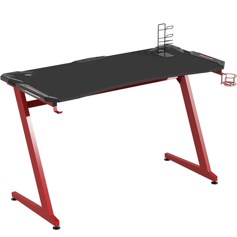 Γραφείο Gaming ArteLibre LEIA Μαύρο/Κόκκινο Ξύλο/Μέταλλο 120x65x75cm