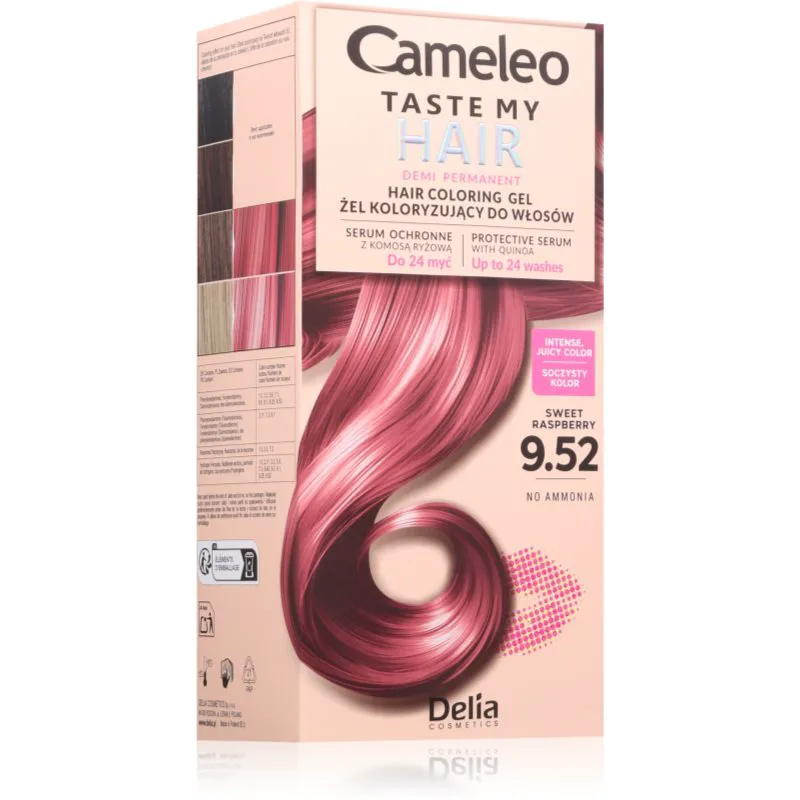 Delia Cosmetics Cameleo Taste My Hair προσωρινή βαφή μαλλιών απόχρωση 9.52 Sweet Raspberry 1 τμχ