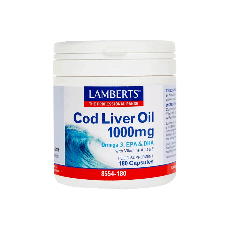 LAMBERTS Cod Liver Oil 1000mg 180caps
