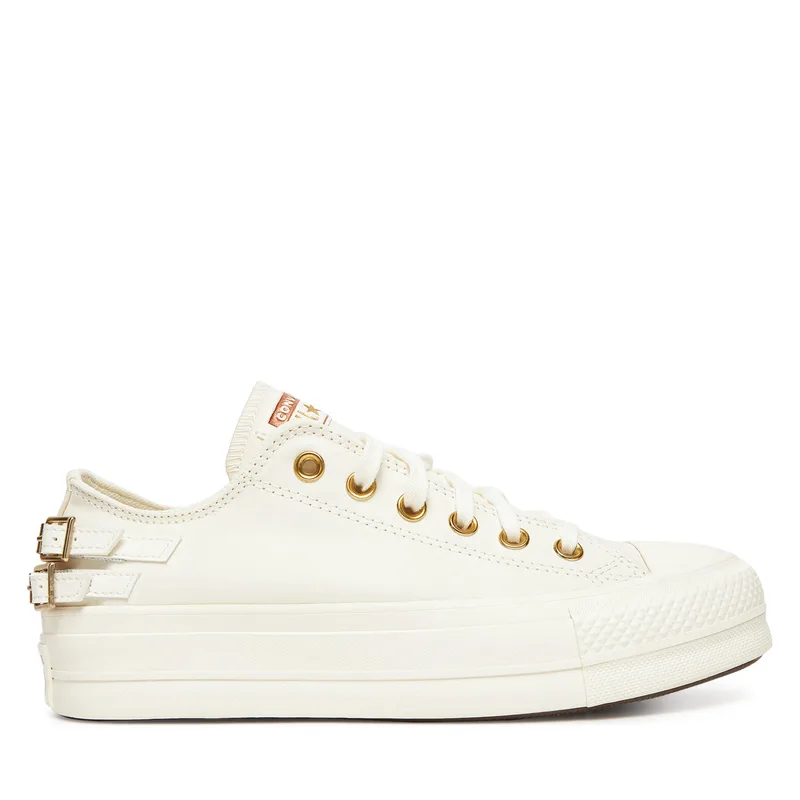 Sneakers Converse Chuck Taylor All Star Lift Platform Buckle A11866C Λευκό