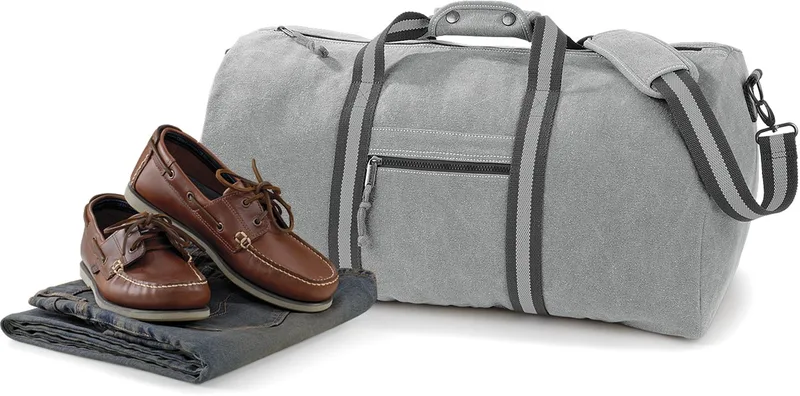 Desert Canvas Holdall Quadra QD613 Vintage Light Grey