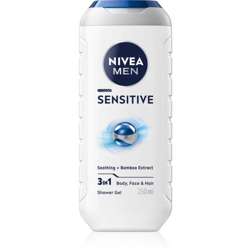 NIVEA MEN Sensitive τζελ για ντους για άντρες 250 ml