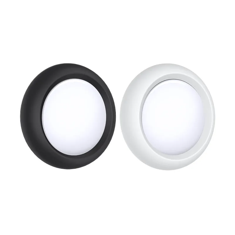 (2 Pack) ESR AirTag Stick-On Silicone Holder Black/White