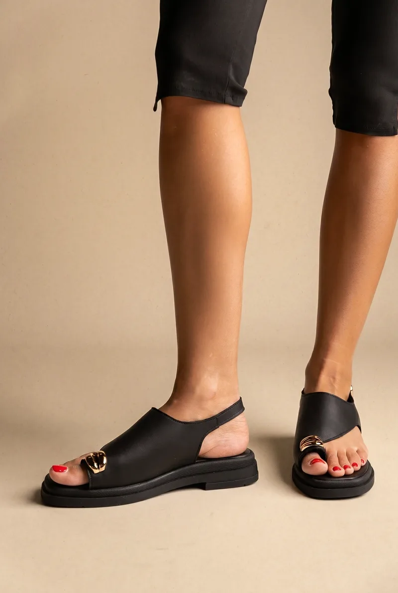 Mariella Fabiani Flatform Sandals - 2631/17 - Μαύρο Ματ