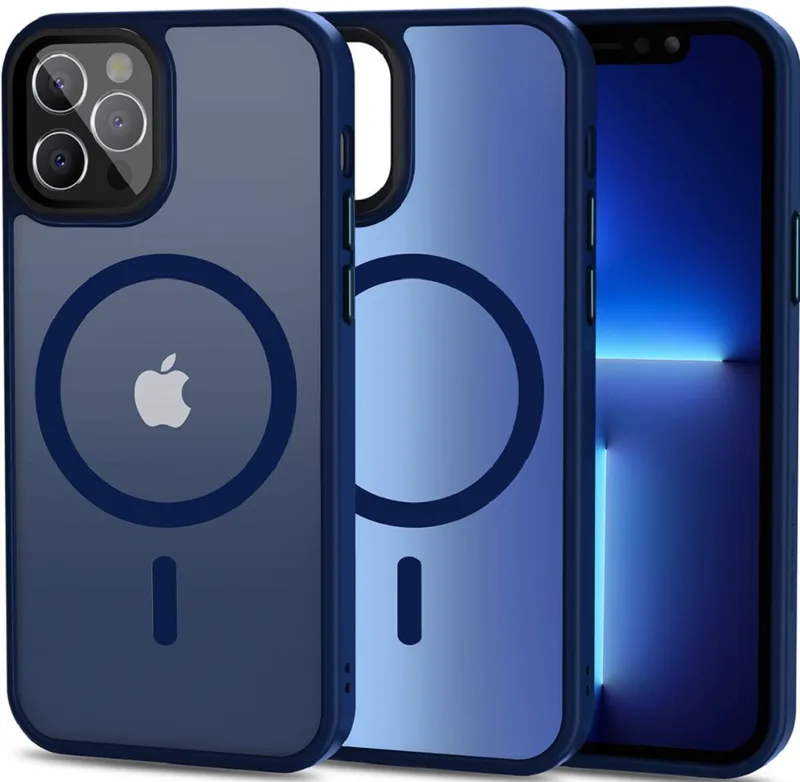 Tech-Protect MagMat - Σκληρή Θήκη MagSafe Apple iPhone 12 / 12 Pro - Matte Navy (9490713933084)