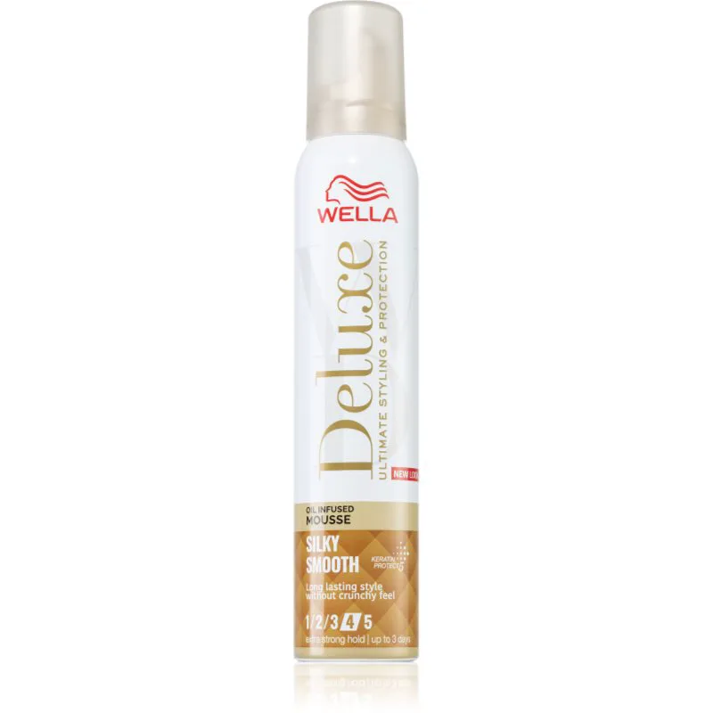 Wella Deluxe Silky Smooth αφρώδες σκληρυντικό μους με θρεπτικό αποτέλεσμα 200 ml
