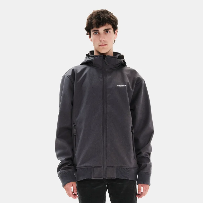 EMERSON MEN'S BONDED BOMBER JACKET ΓΚΡΙ