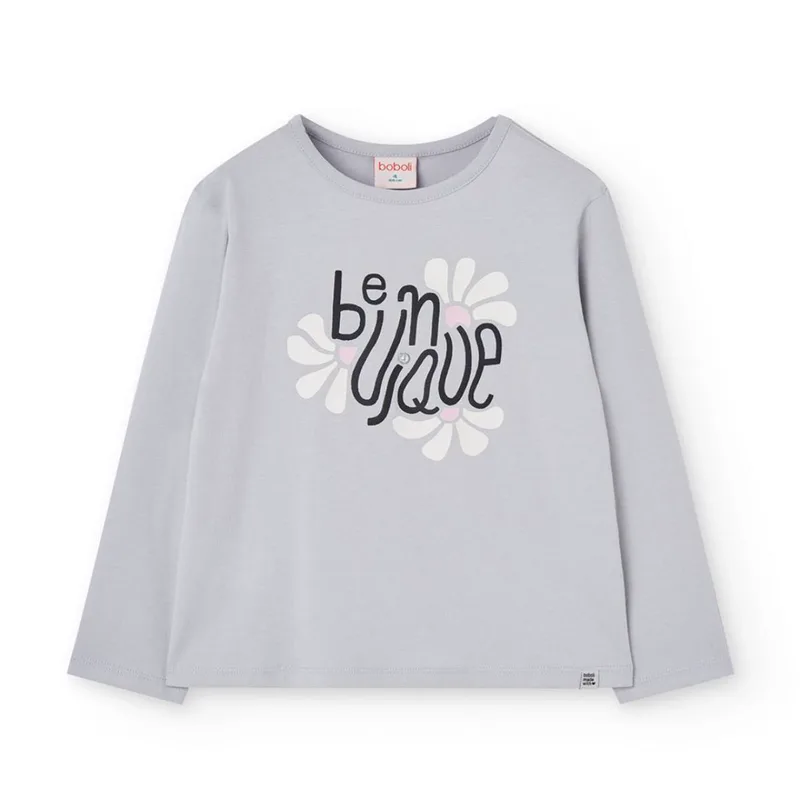 Μπλούζα μακό κορίτσι Boboli-402118-8146-Grey
