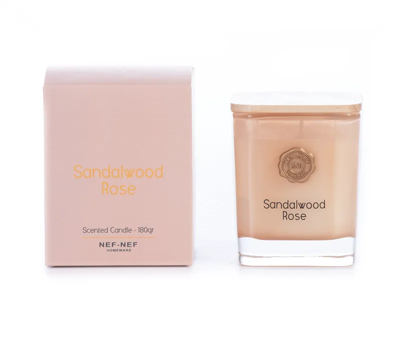 Αρωματικό Κερί Nef-Nef Sandalwood Rose Rose 180gr