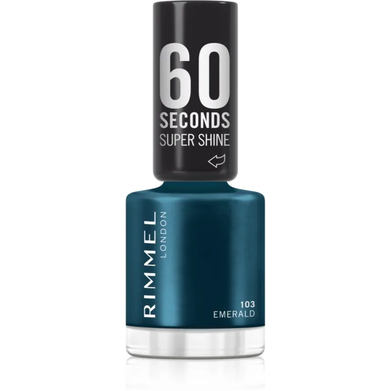 Rimmel 60 Seconds Super Shine βερνίκι νυχιών απόχρωση 103 Emerald 8 ml