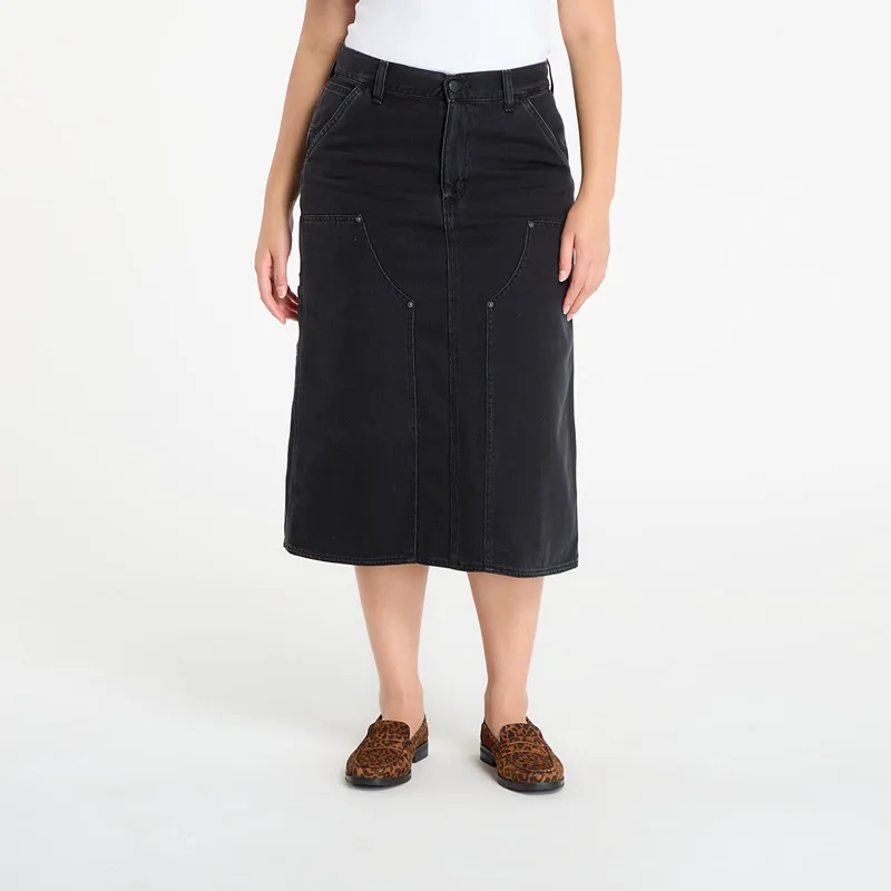 Φούστα Carhartt WIP W' Double Knee Skirt Black Stone Washed M